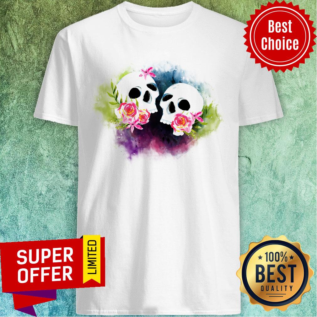 Couple Sugar Skull Day Of Dead Dia De Muertos Shirt