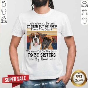 Hot Boxer Dog We Weren’t Sisters By Birth But We Knew To Be Sisters By Heart Vintage Retro Shirt
