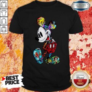 Colorful Disney Characters Mickey Mouse Shirt