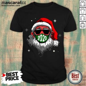 Perfect Santa With Face Mask Christmas 2020 Family Pajamas Xmas Shirt