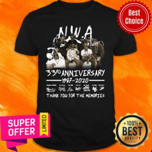 NWA 33rd Anniversary 1978 2020 Thank You For The Memories Signatures Shirt