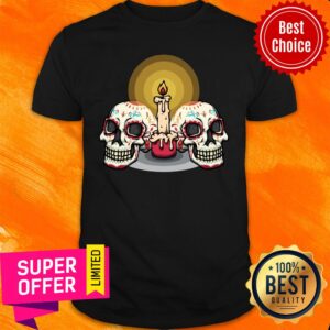 Nice Sugar Skull Candle Dia De Muertos Shirt