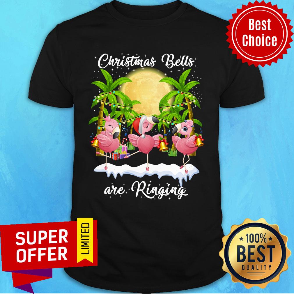 Flamingo Christmas Bells Are Ringing Shirt