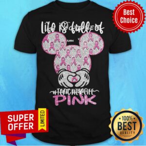Mickey Mouse Breast Cancer Awareness In October We Wear Pink Shirt