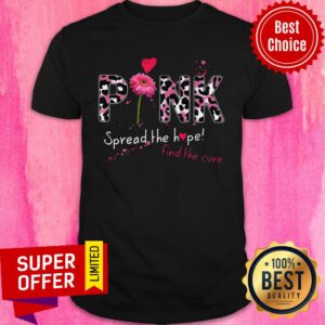 Pink Spread The Hope Find The Cure Leopard Shirt