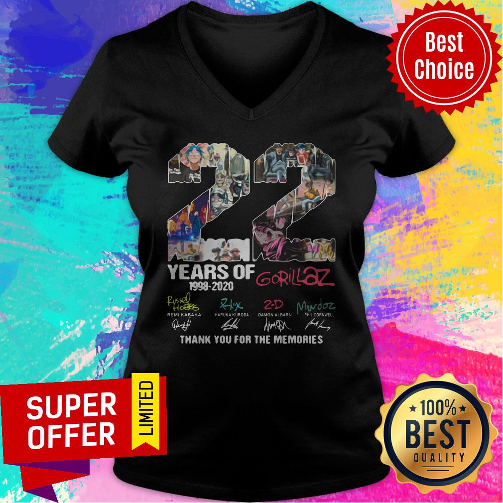 Funny 22 Years Of 1998 2020 Gorillaz Signatures Shirt