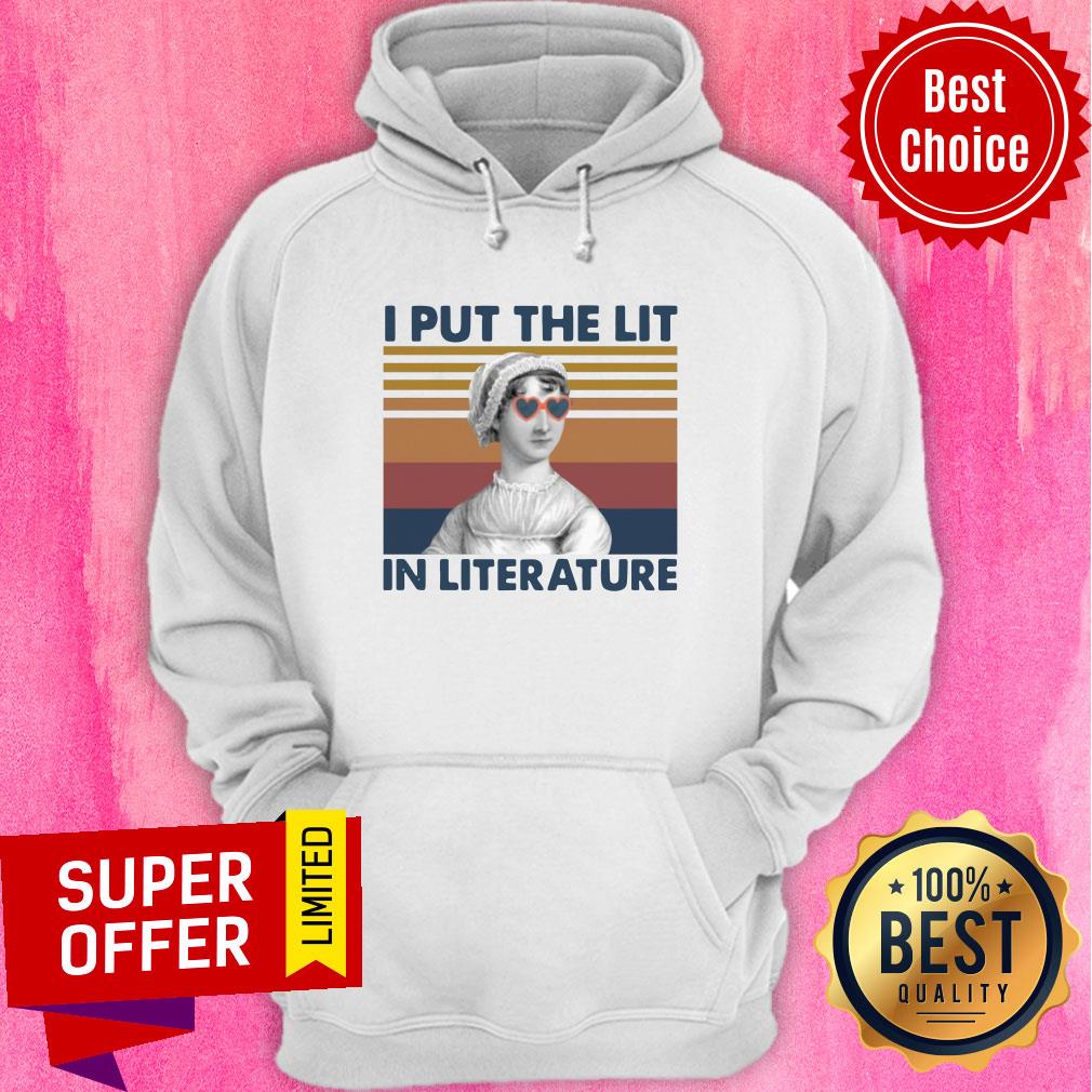 Funny Jane Austen I Put The Lit In Literature Vintage Shirt