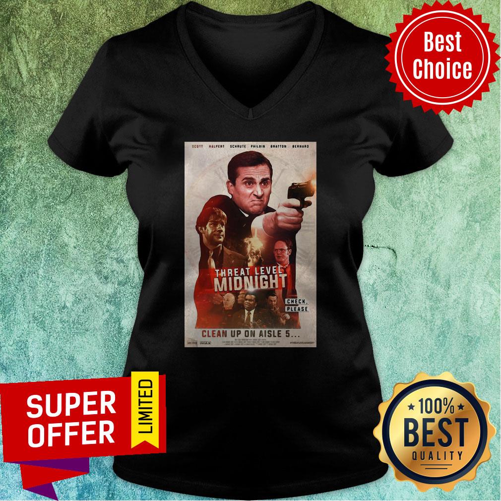 Funny Threat Level Midnight Check Please Clean Up On Aisle 5 Shirt