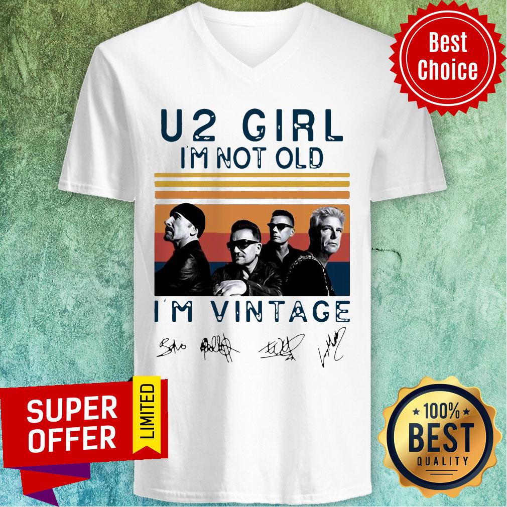 Funny U2 Girl I’m Not Old I’m Vintage Signatures Shirt