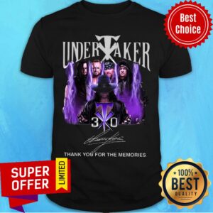 Premium Undertaker 30th Signature Thank You For The Memories Tee Shirt