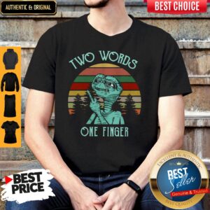 Et With Middle Finger Two Words One Finger Vintage Shirt