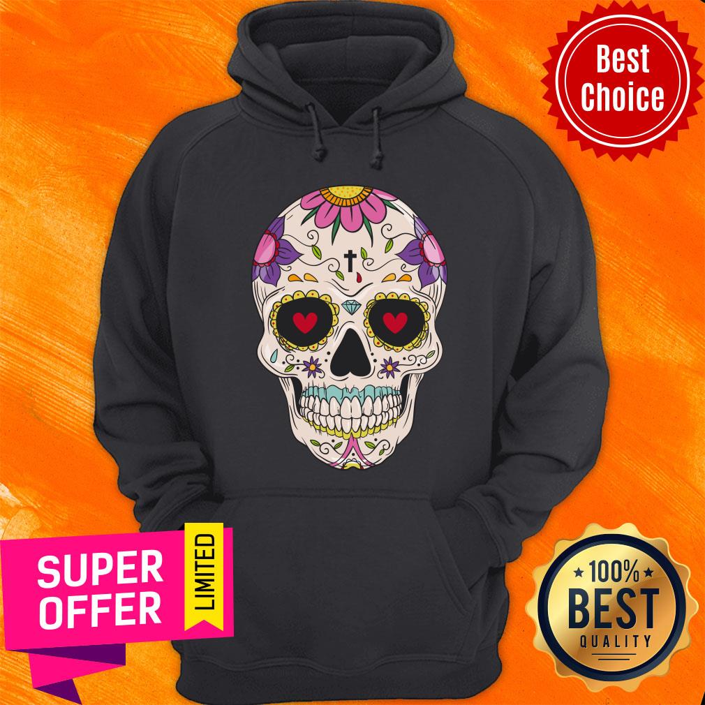 Hand Draw Floral Sugar Skull Sugar Skull Shirt