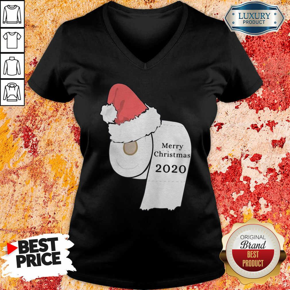 Happy Santa Hat Toilet Paper Merry Christmas 2020 Shirt