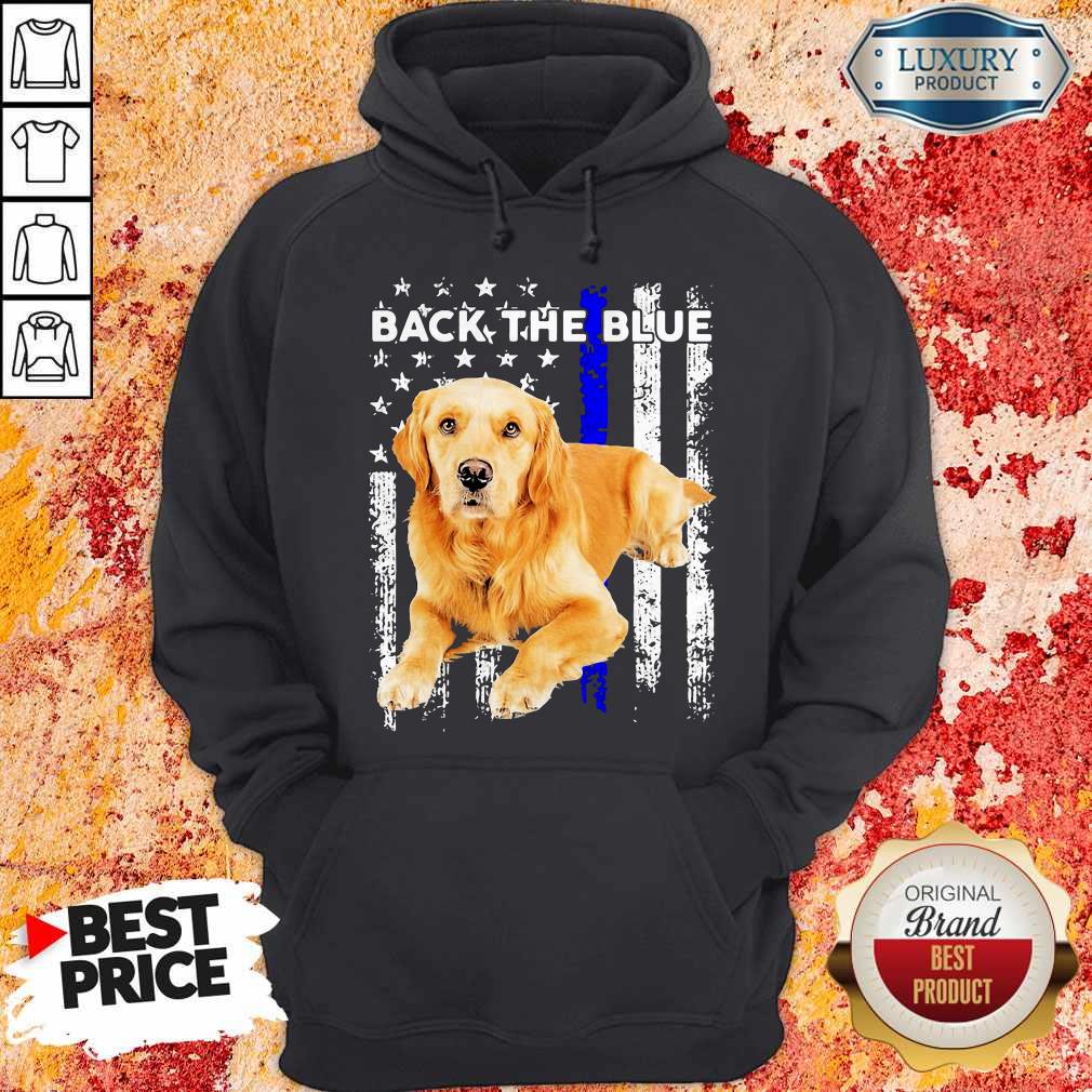 Hot Golden Retriever Independence Day Back The Blue Shirt