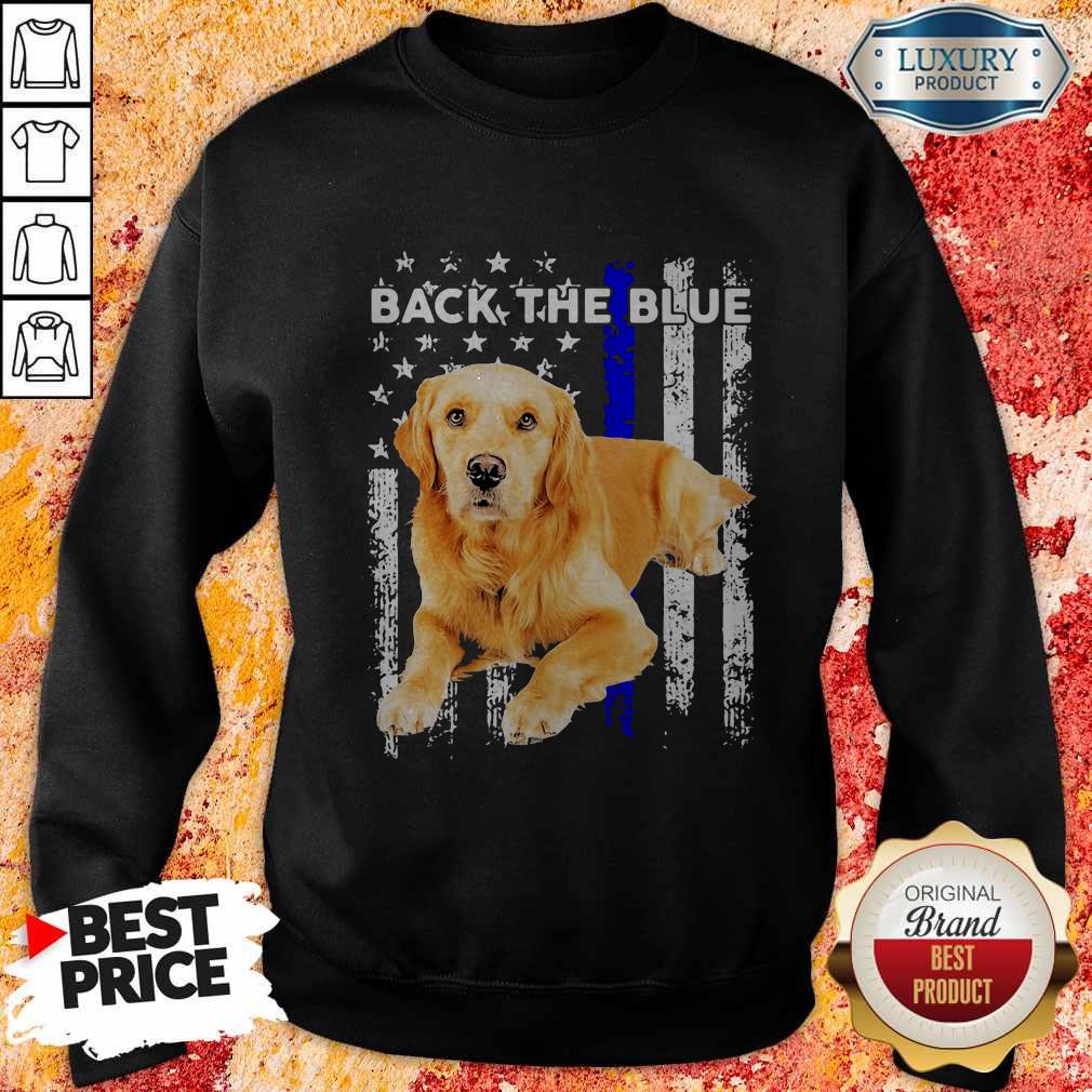 Hot Golden Retriever Independence Day Back The Blue Shirt