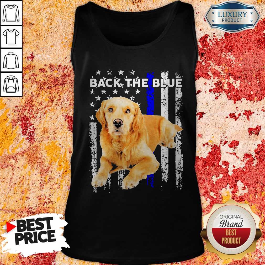 Hot Golden Retriever Independence Day Back The Blue Shirt