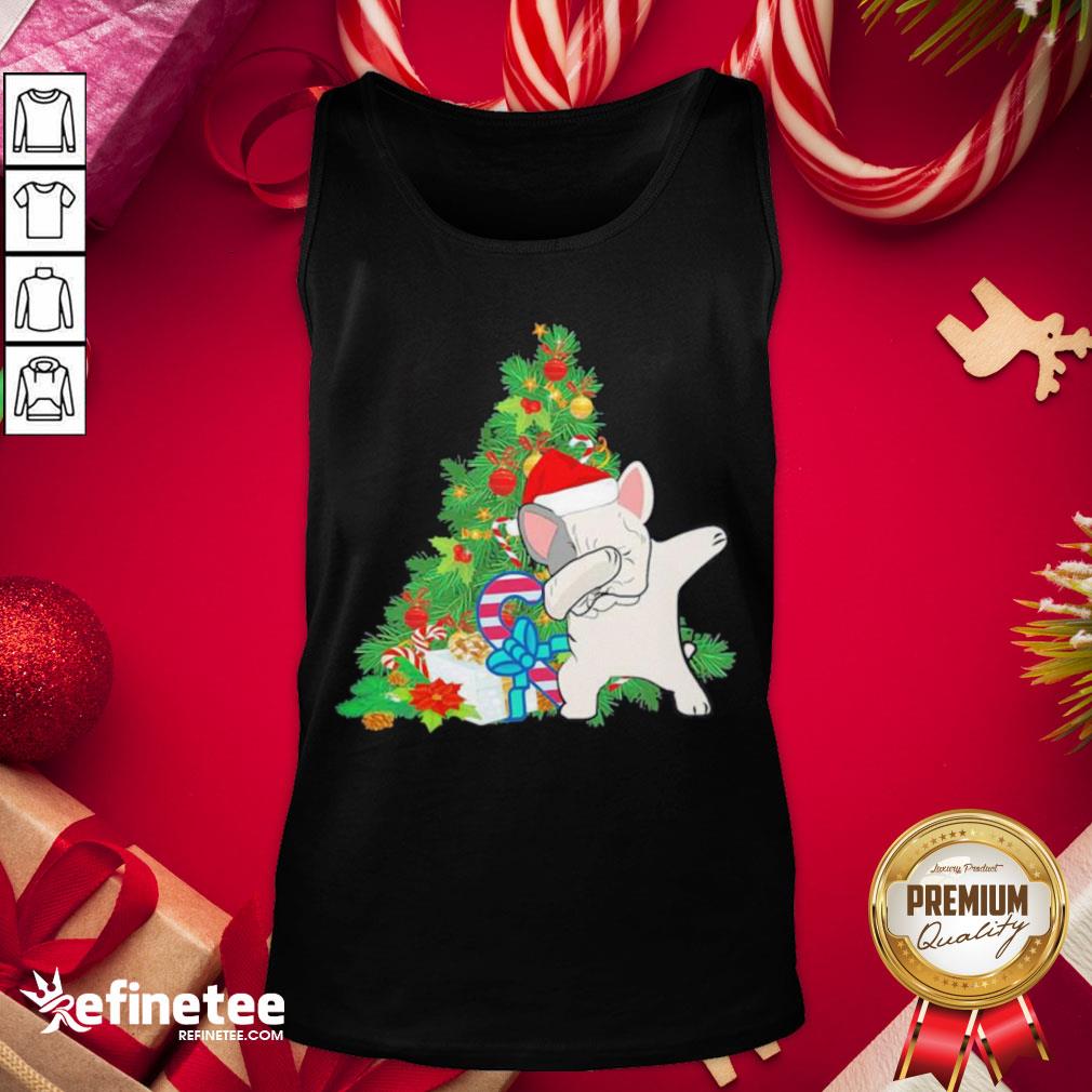 Hot Pug Dabbing Santa Christmas Tree Shirt