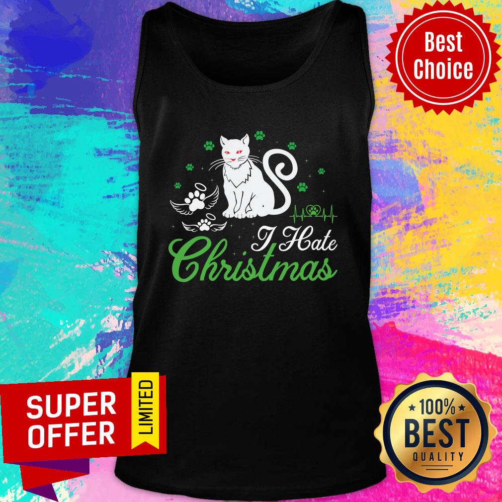 I Hate Christmas Cat Paw Cat Shirt