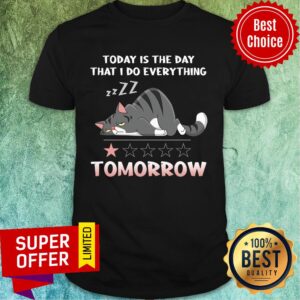 Lazy Cat Today Is The Day That I Do Everything Tomorrow Shirt