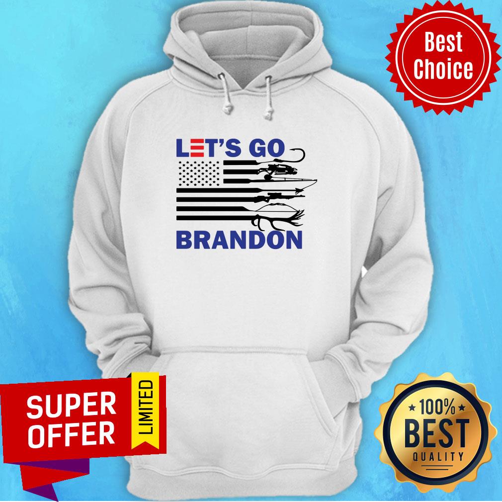 Let's Go Brandon Fishing And Hunting USA Flag Shirt