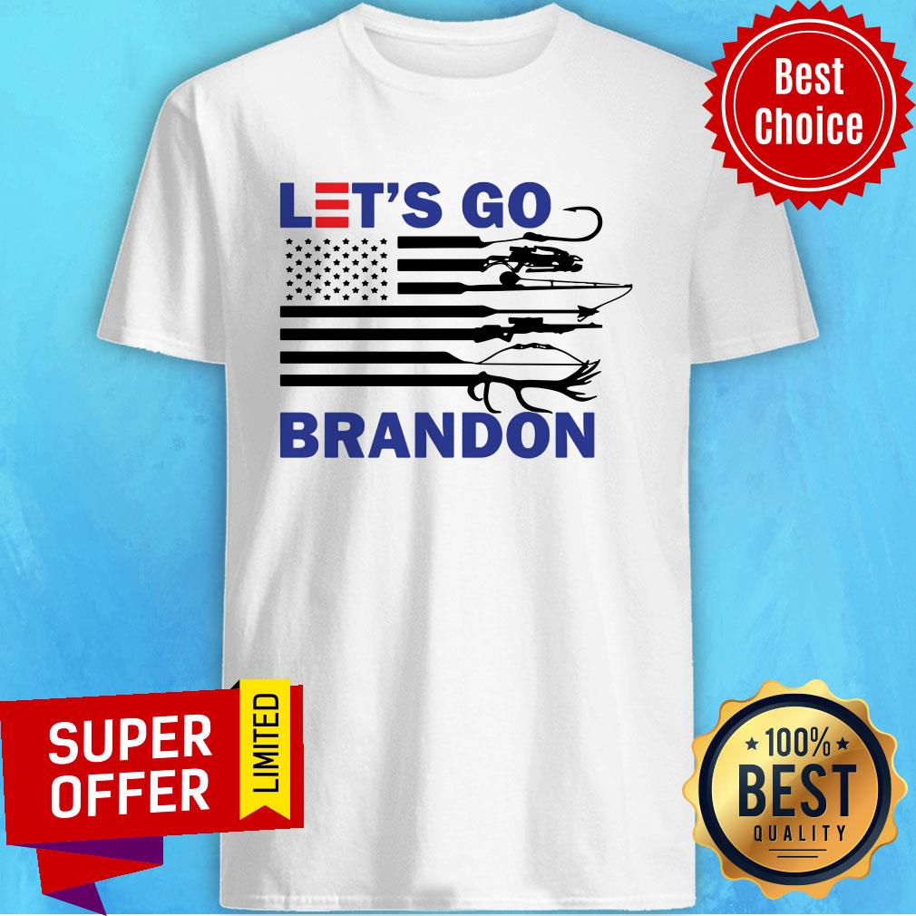 Let's Go Brandon Fishing And Hunting USA Flag Shirt