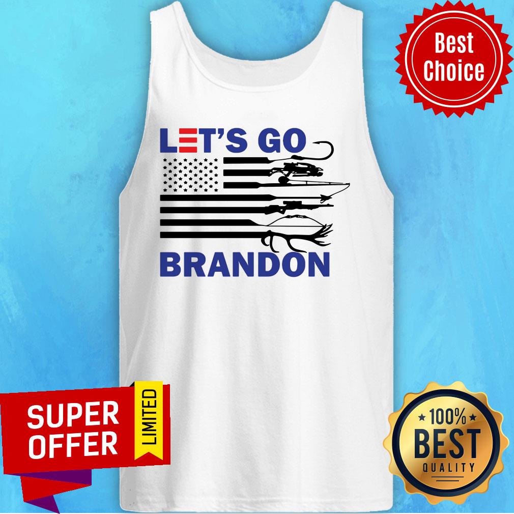 Let's Go Brandon Fishing And Hunting USA Flag Shirt