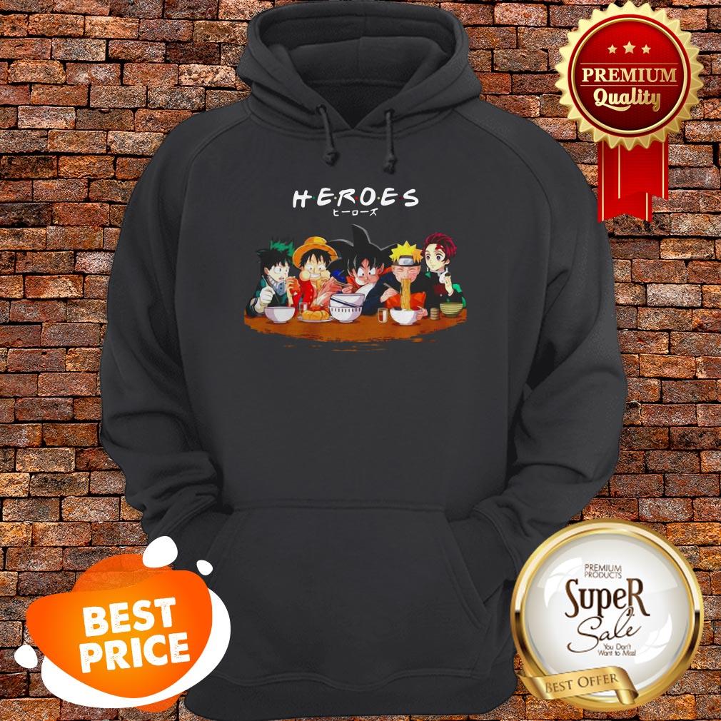 Mashup Heroes Characters Anime Eat Together Shirt