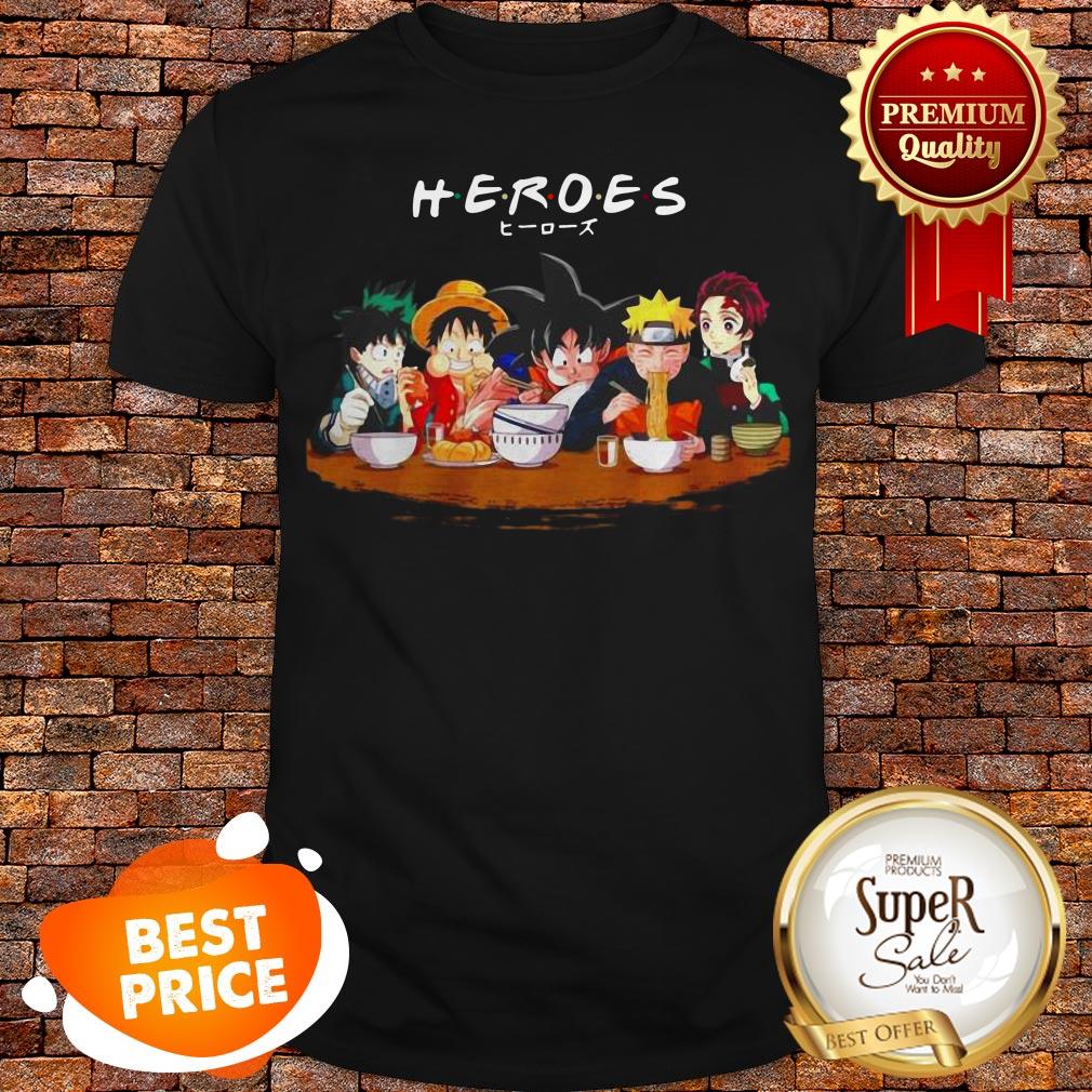 Mashup Heroes Characters Anime Eat Together Shirt