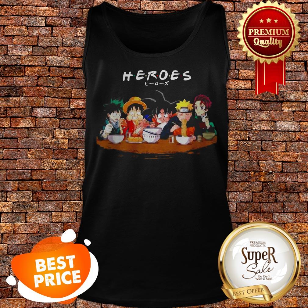 Mashup Heroes Characters Anime Eat Together Shirt