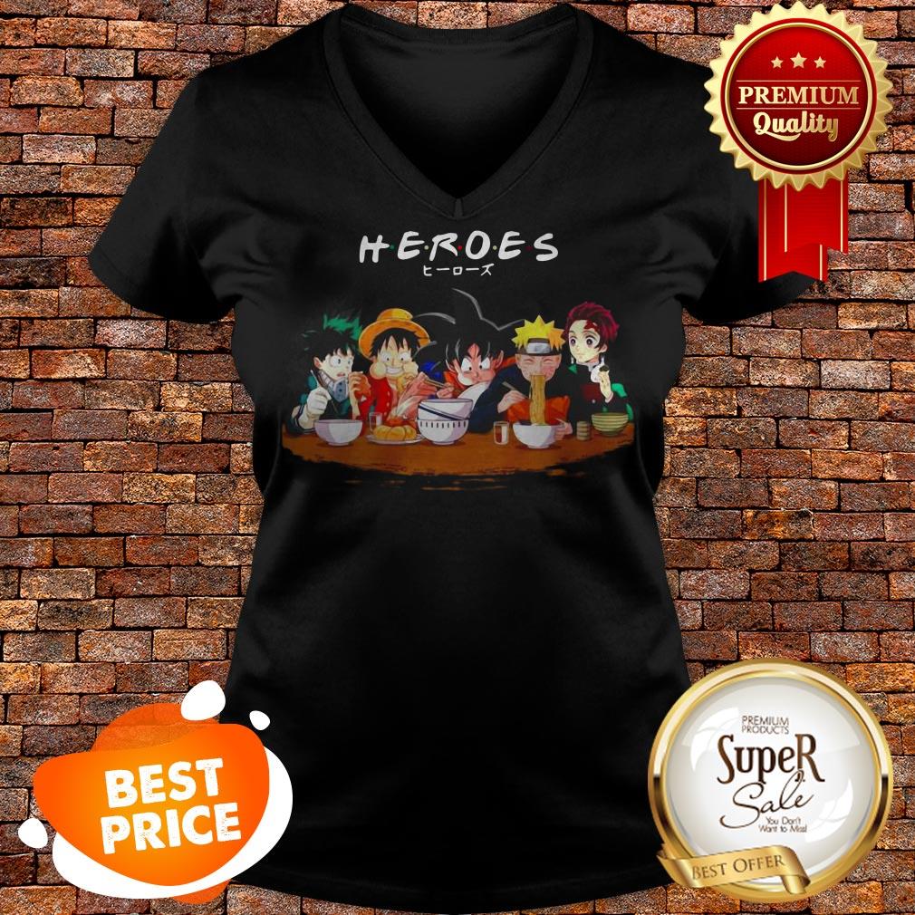 Mashup Heroes Characters Anime Eat Together Shirt