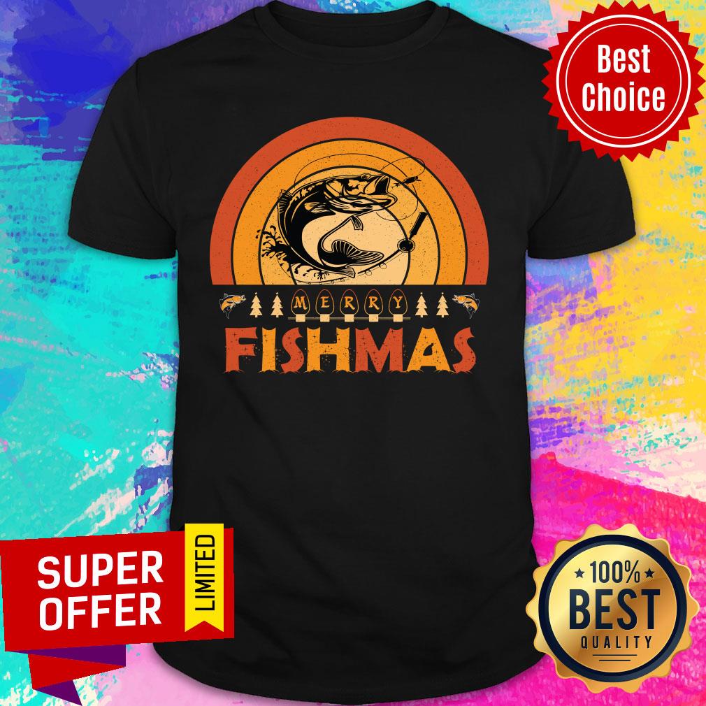 Merry Fishmas Christmas Retro Shirt