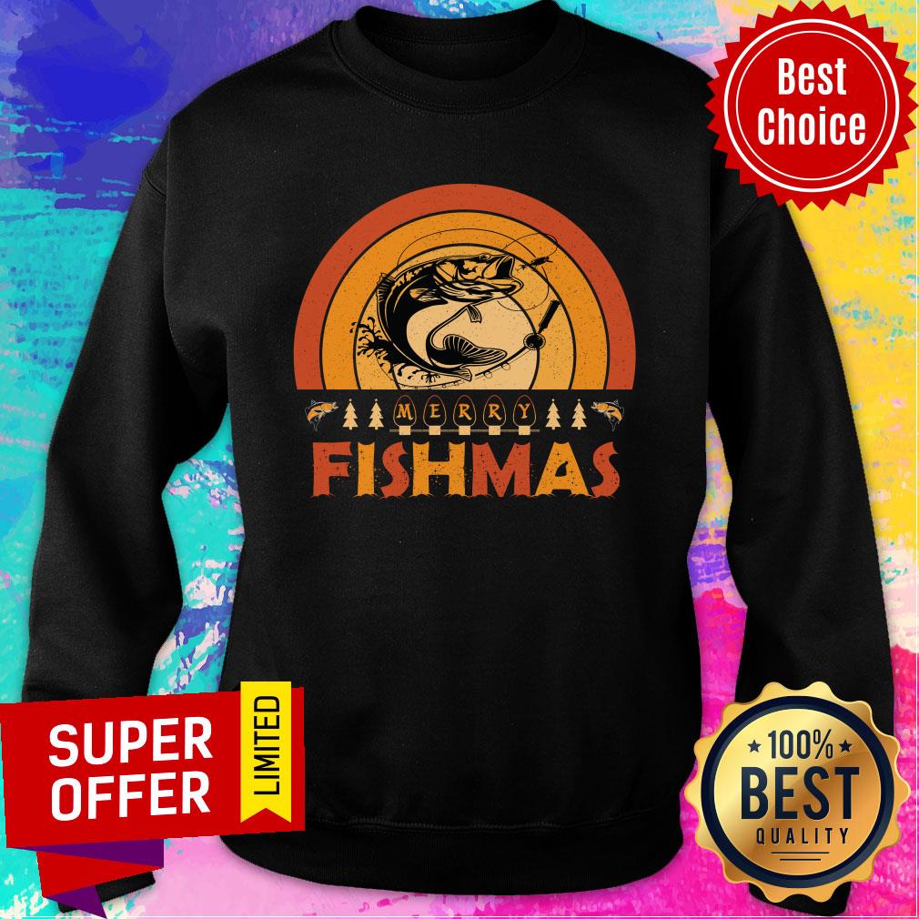 Merry Fishmas Christmas Retro Shirt