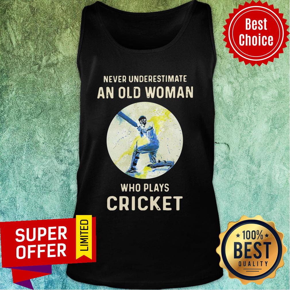 Never Underestimate An Old Woman Who Plays Cricket Shirt