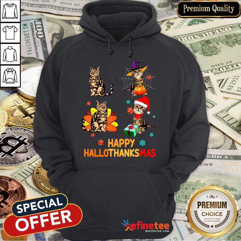 Nice Baby Cat Happy Hallothanksmas Shirt