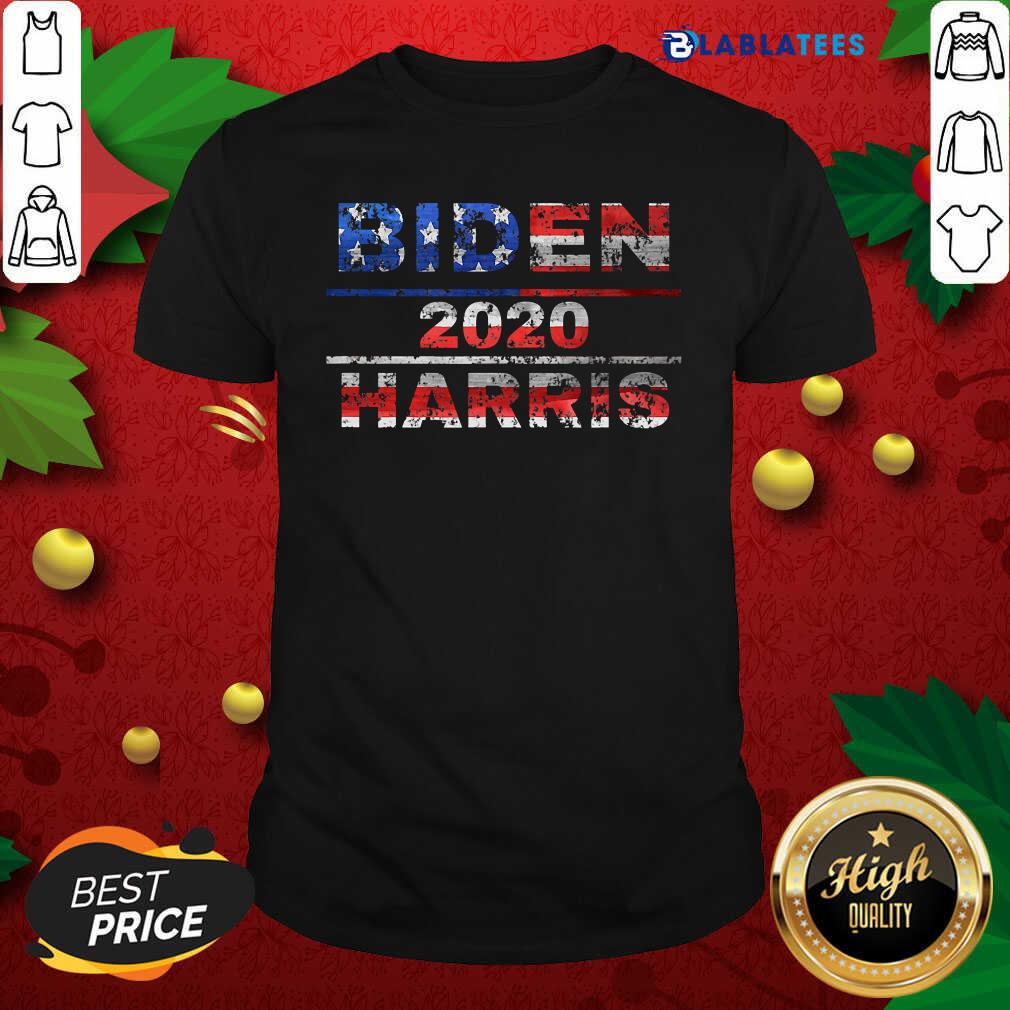 Nice Biden 2020 Harris Retro American Flag Shirt