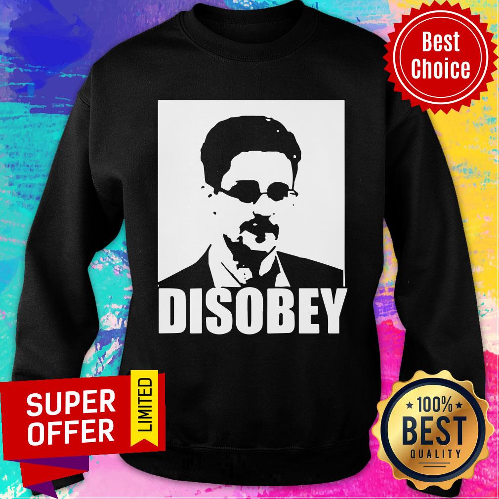 Nice Edward Snowden Disobey Shirt