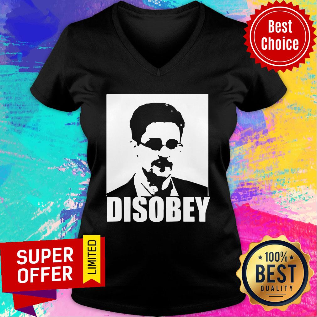 Nice Edward Snowden Disobey Shirt