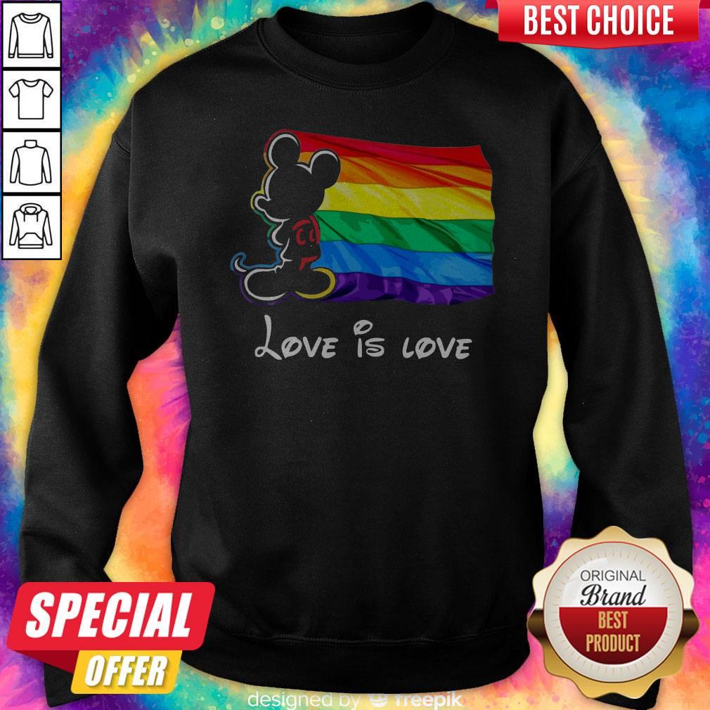Nice Mickey Mouse Lgbt Pride Love Is Love Shirt