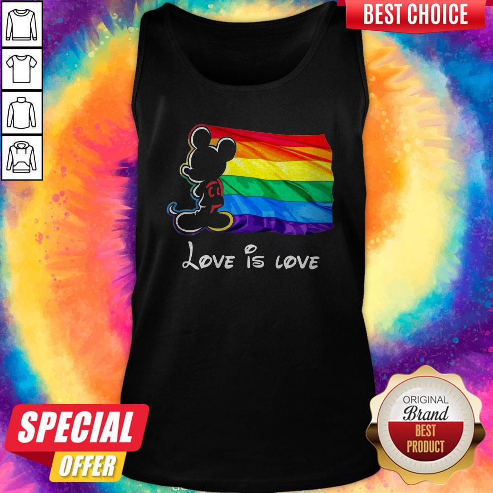 Nice Mickey Mouse Lgbt Pride Love Is Love Shirt