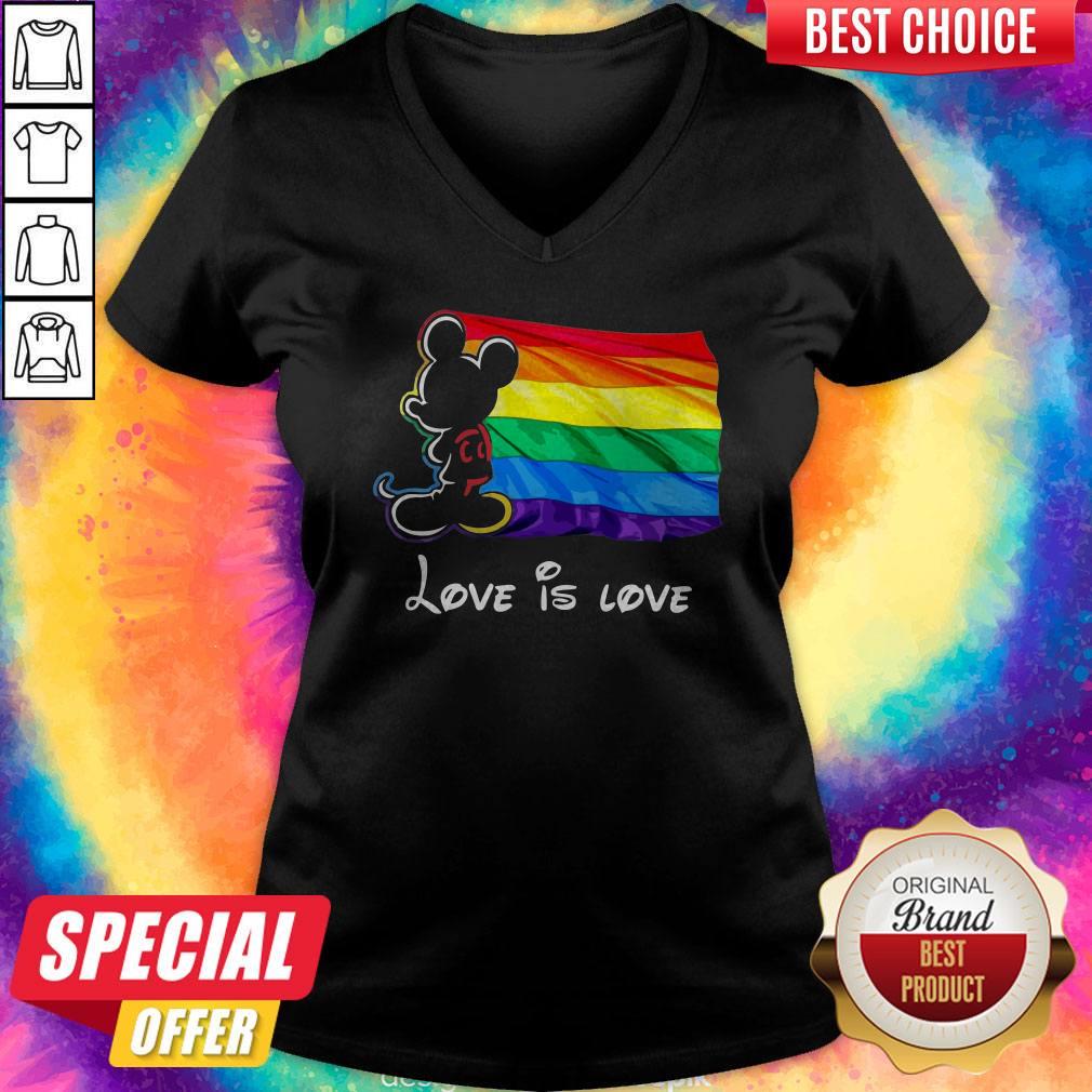 Nice Mickey Mouse Lgbt Pride Love Is Love Shirt