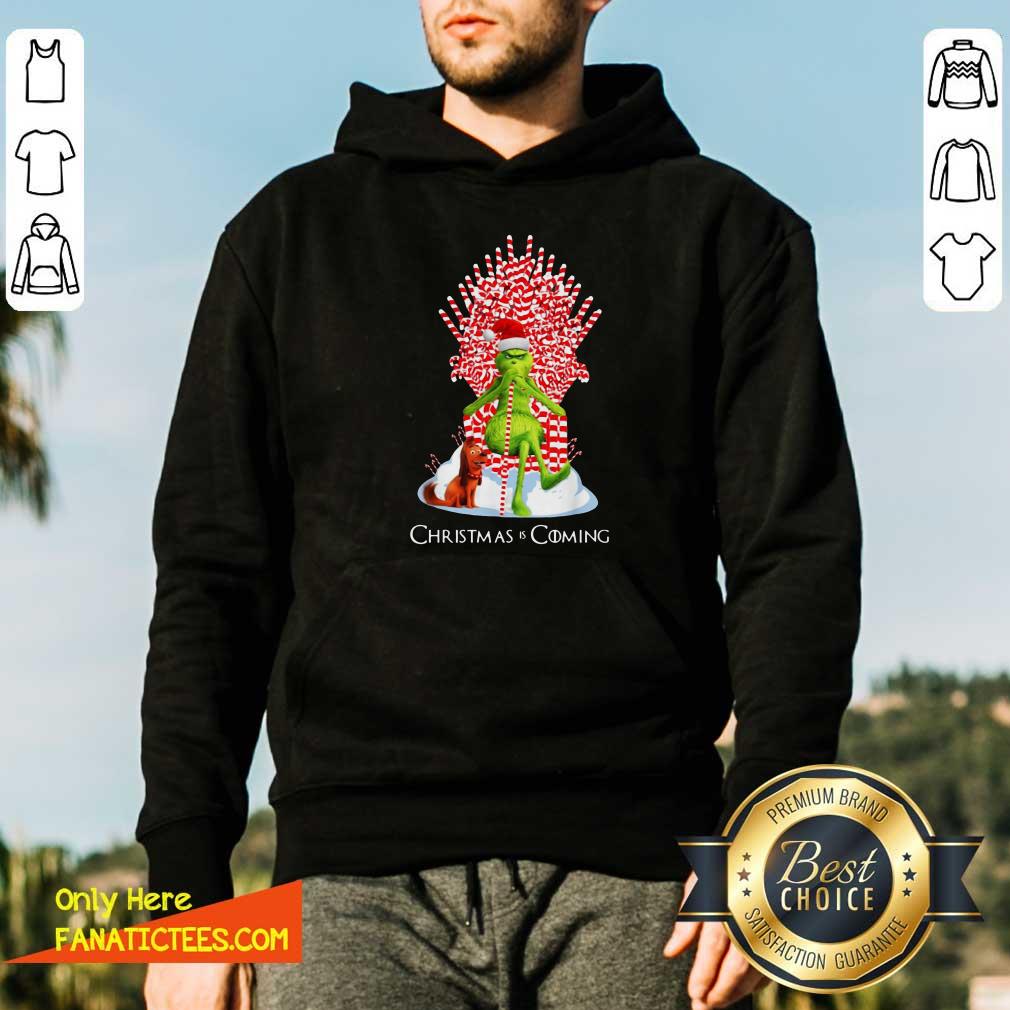 Nice The Grinch And Dog Christmas Is Coming Shirt