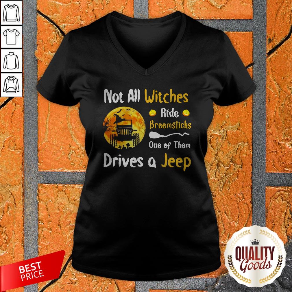 Not All Witches Ride Broomsticks One Of Them Drives A Jeep Halloween Shirt