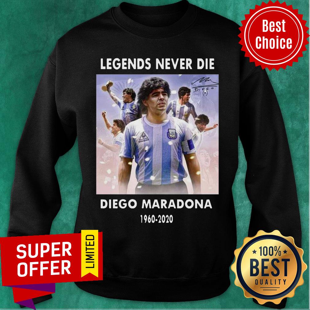 Official Diego Maradona Argentina Football Legend Never Die Shirt