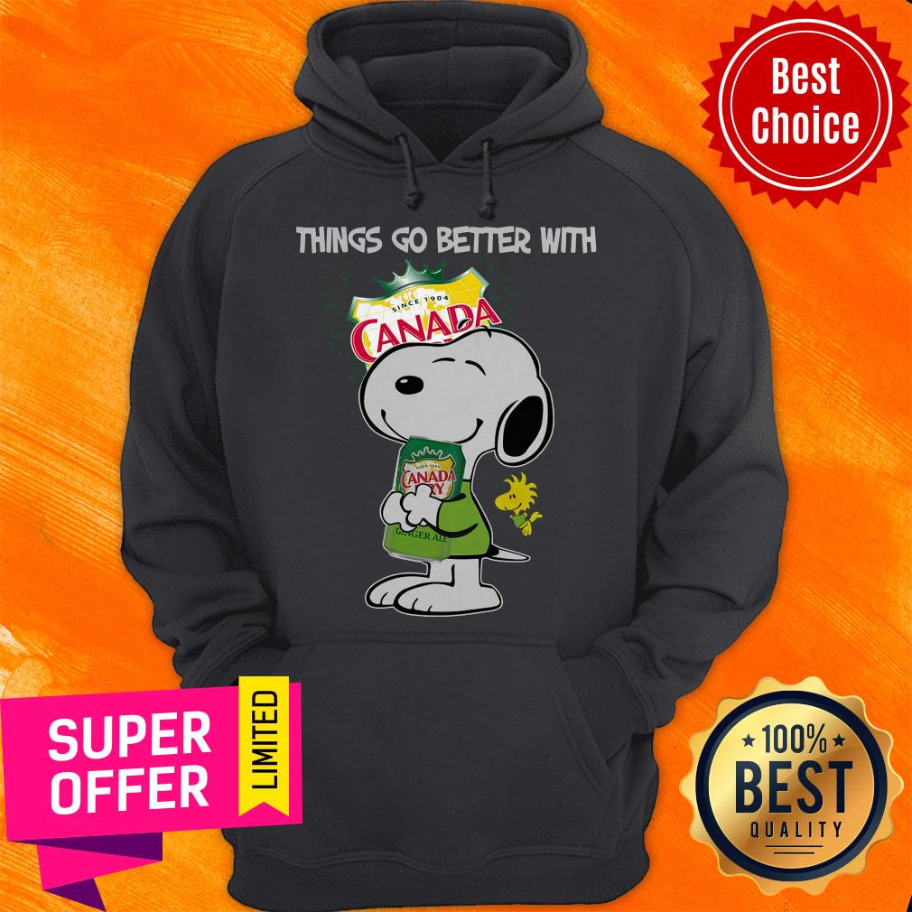 Offiical Snoopy Hug Canada Dry Things Go Better With Canada Dry Shirt