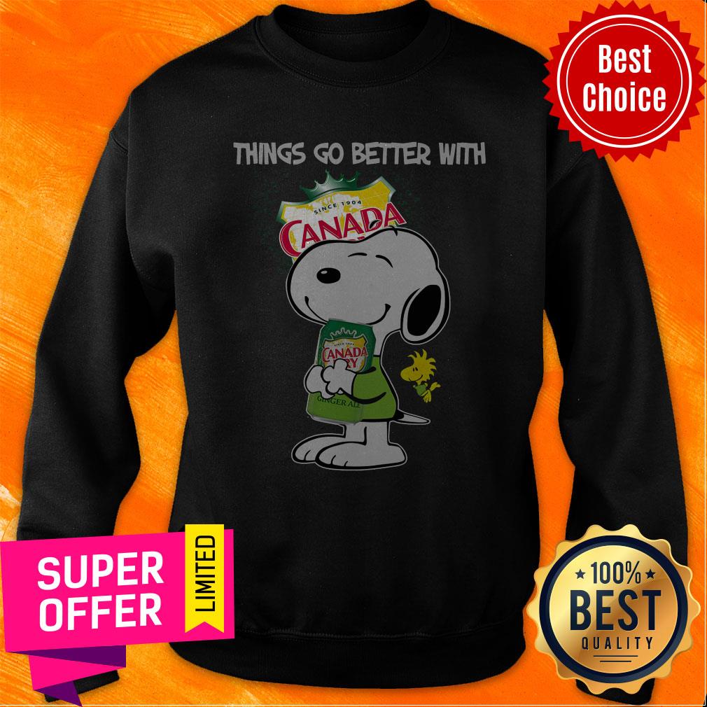 Offiical Snoopy Hug Canada Dry Things Go Better With Canada Dry Shirt