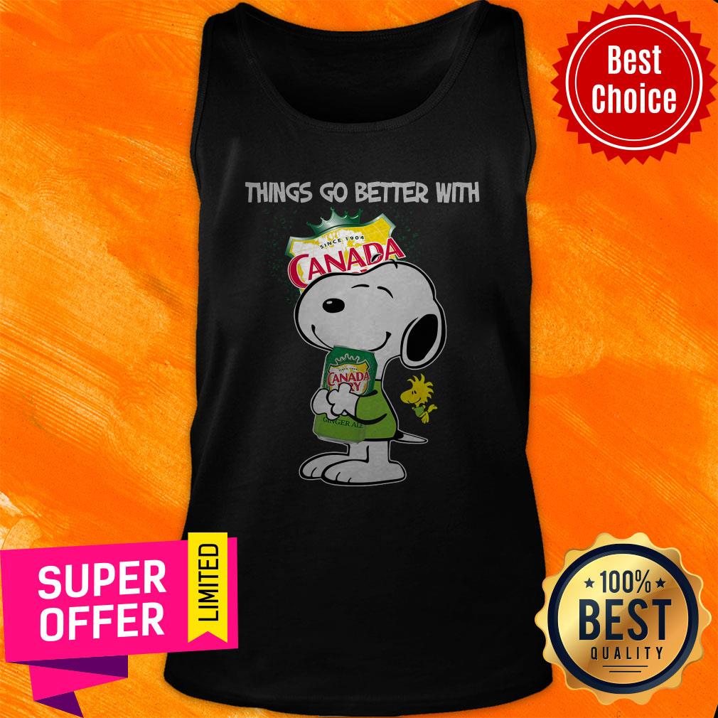 Offiical Snoopy Hug Canada Dry Things Go Better With Canada Dry Shirt
