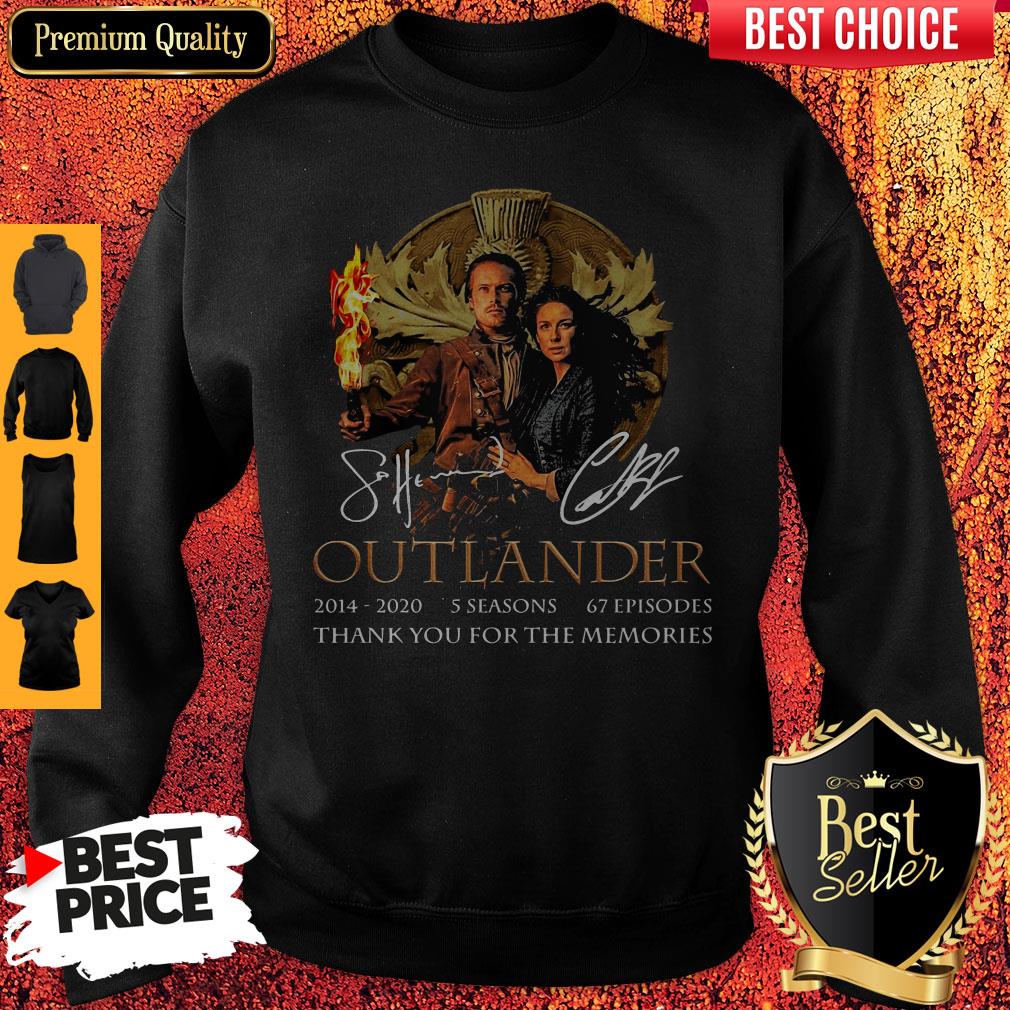 Outlander 2014-2020 5 Seasons 67 Episodes Thank You For The Memories Shirt