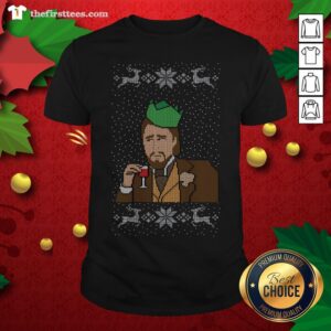 Colorful Santa Leonardo DiCaprio Ugly Christmas Shirt