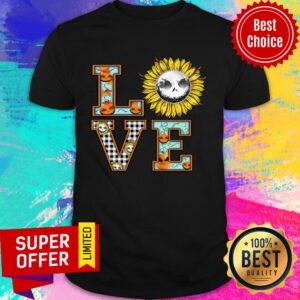 Love Sunflower Jack Skellington Flower Shirt