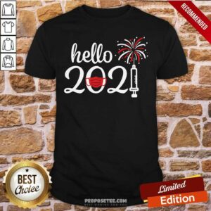 Original Hello 2021 Face Mask Christmas Shirt